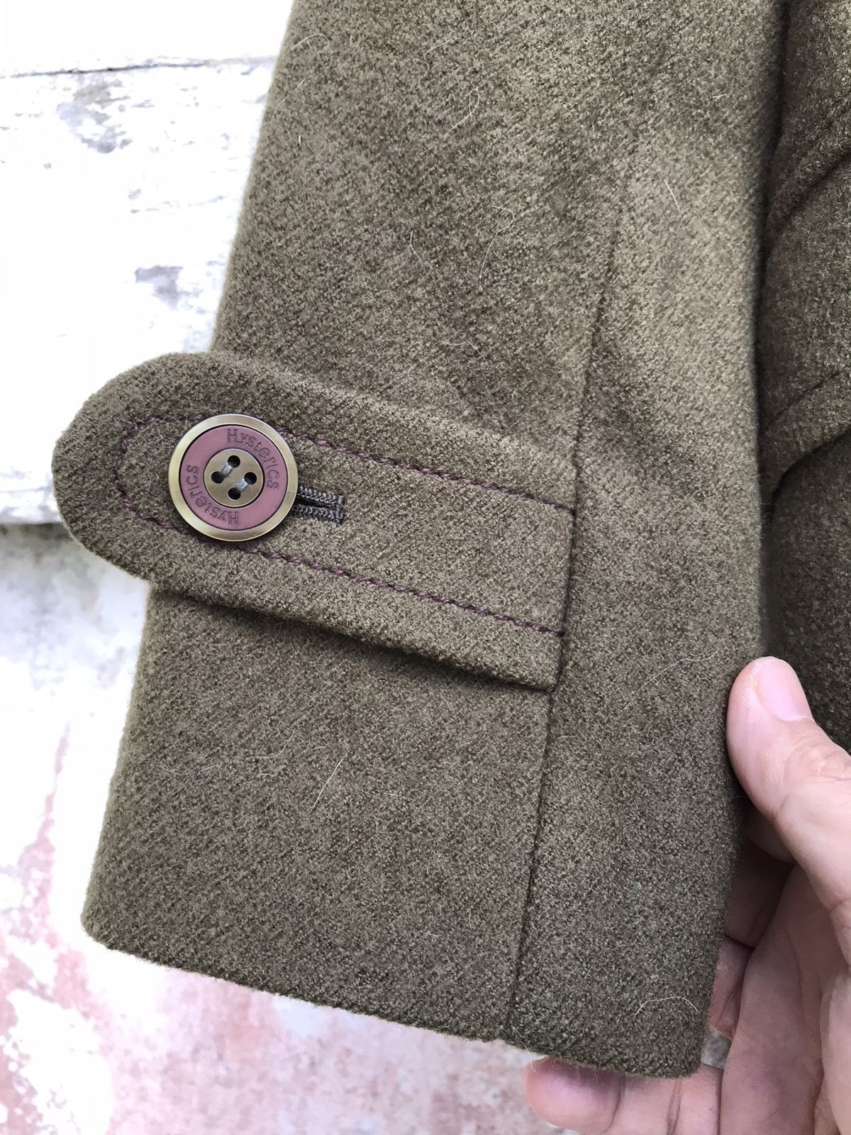 Hysteric Wool Asymmetrical Button Coat - 7