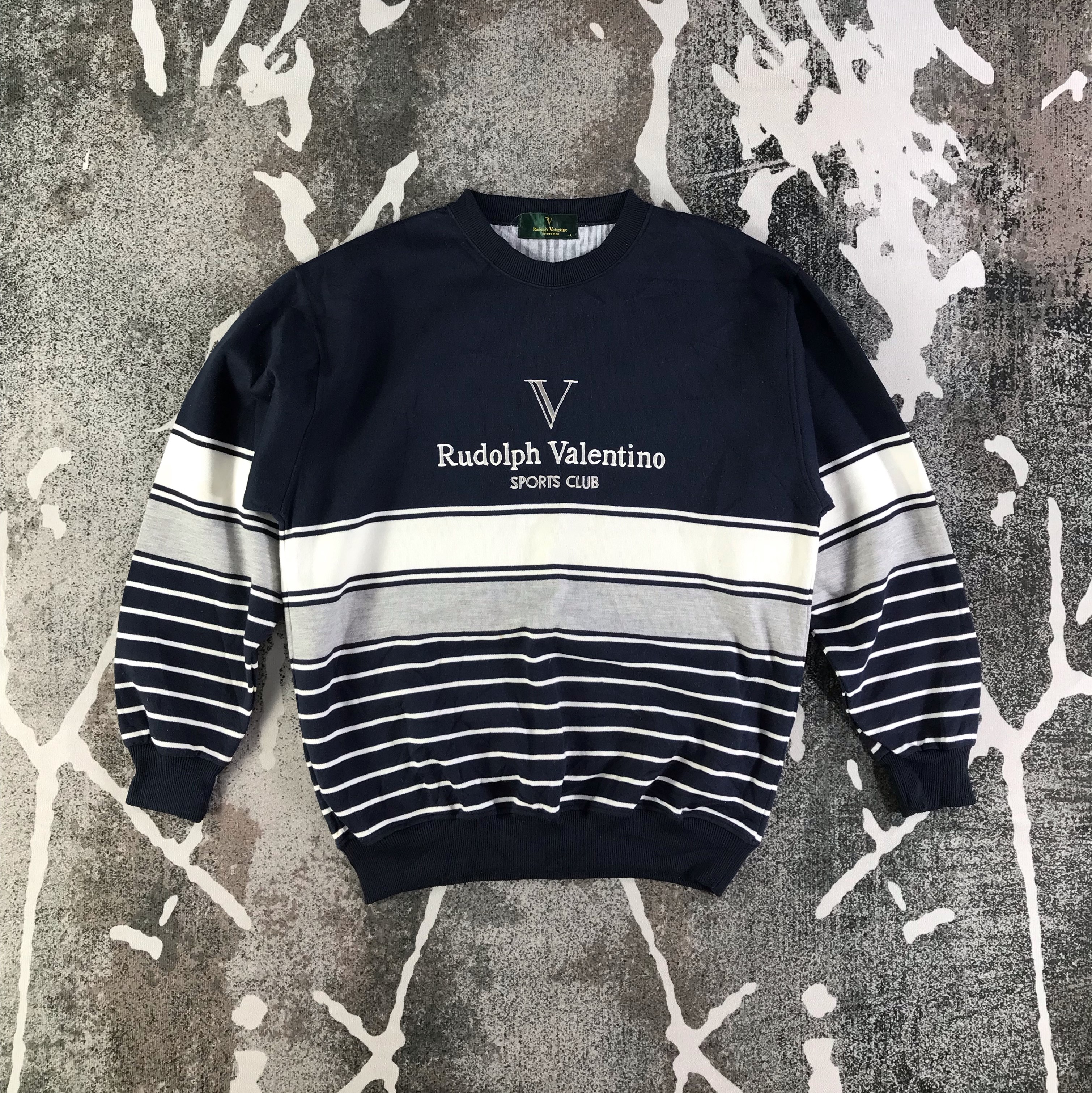 Other Designers Rudolph Valentino Stripe Sweatshirt | x5fundamental | REVERSIBLE