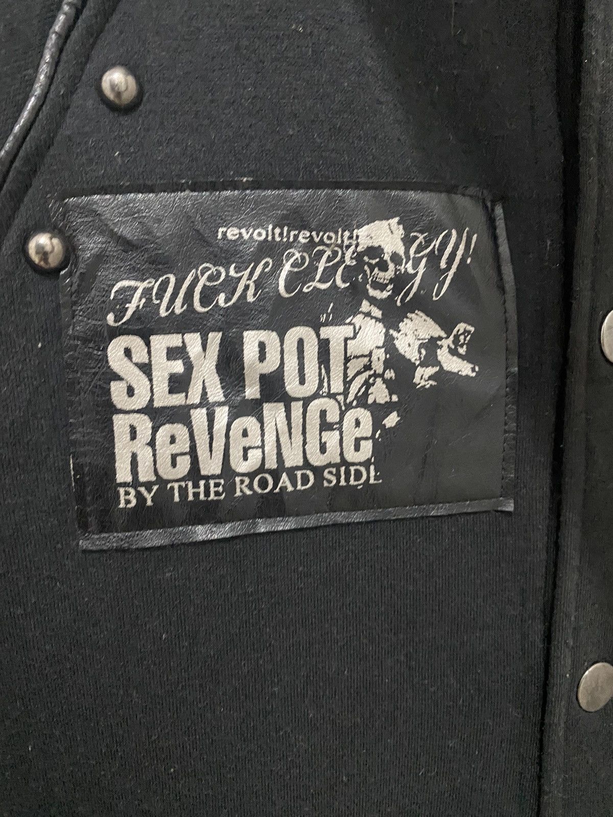 If Six Was Nine - Sex Pot Revenge Punk Skull Button Up Cotton Jacket Fit S - 5