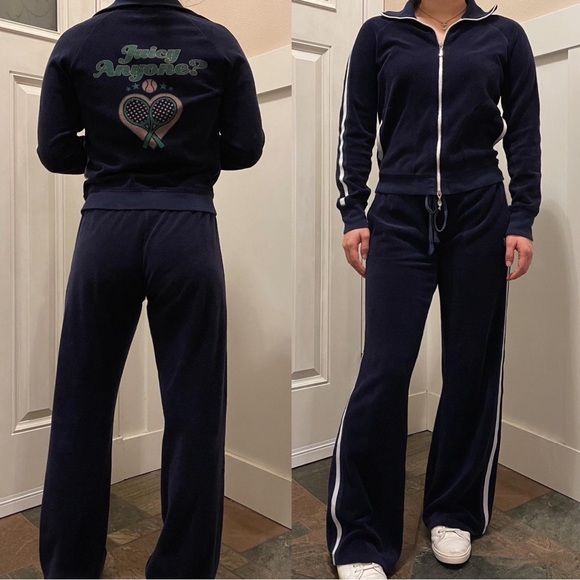 Juicy Couture Y2K VTG Varsity Tennis Tracksuit Set - 1