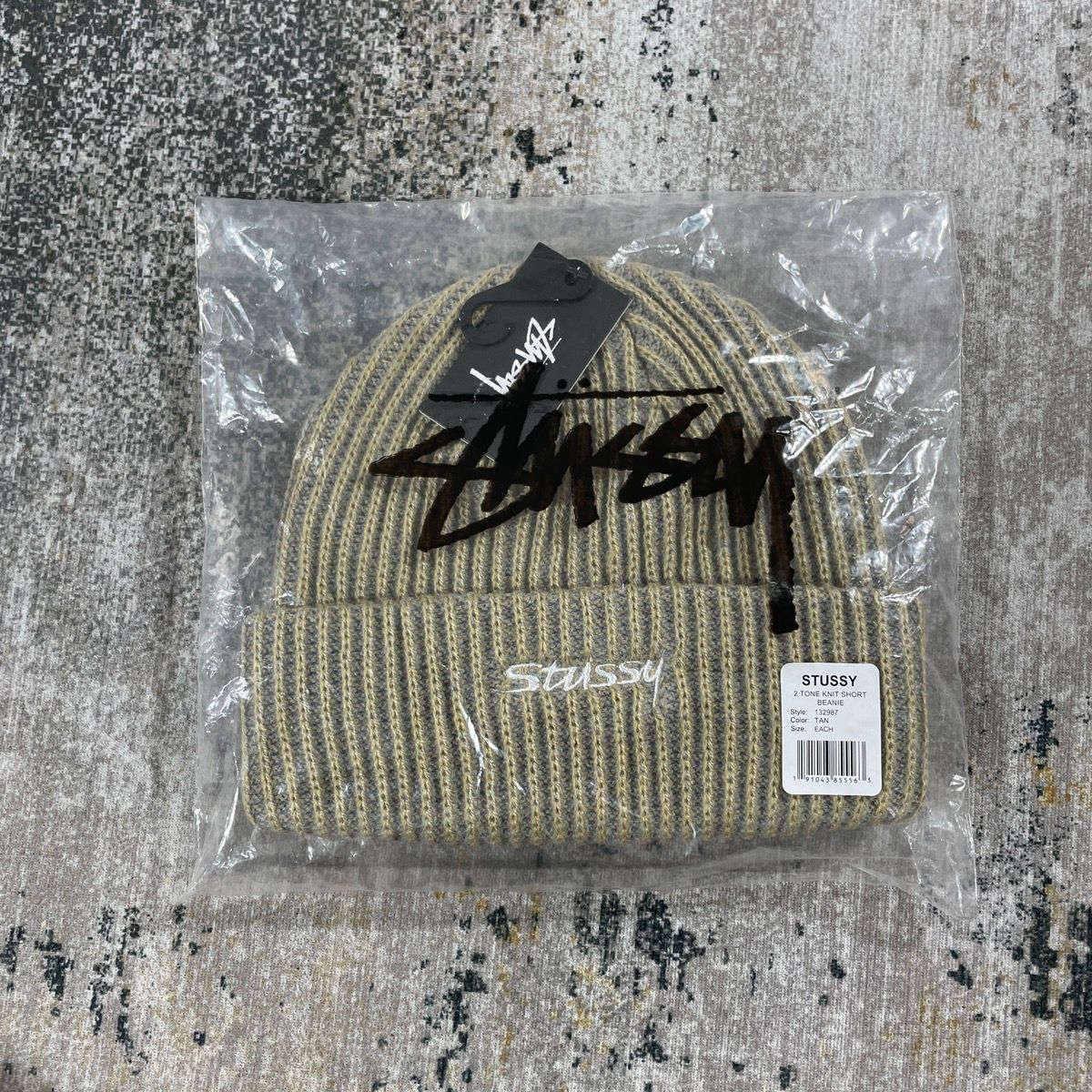 Stüssy Stussy Tone Knit Short Beanie Hat | hlnstuff | REVERSIBLE