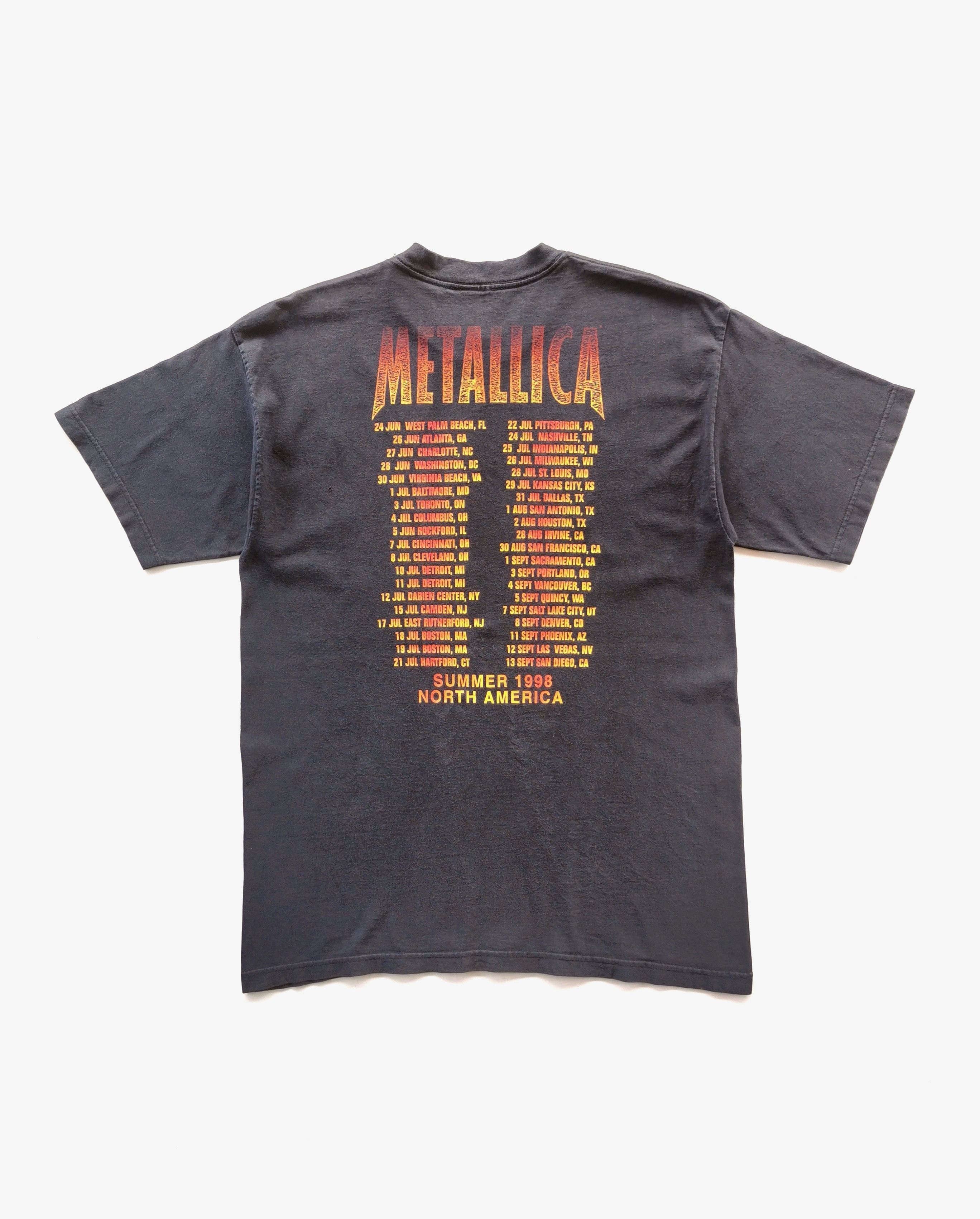 1998 Vintage Metallica Metal Band Tshirt - 7