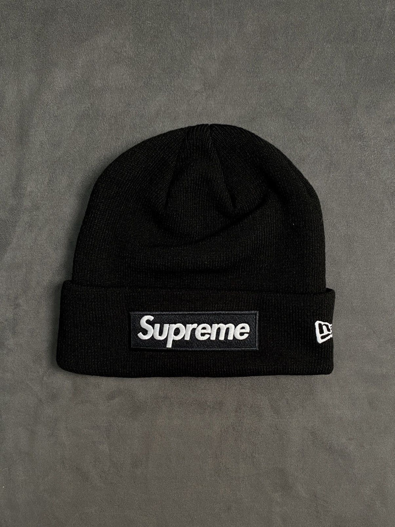 Rare Supreme New Era Box Logo Beanie Hats Black OS - 1