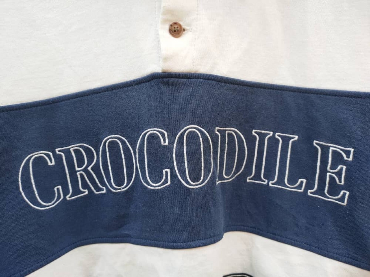 Japanese Brand - Crocodile Embroidered Big Spellout Sweatshirt - 3