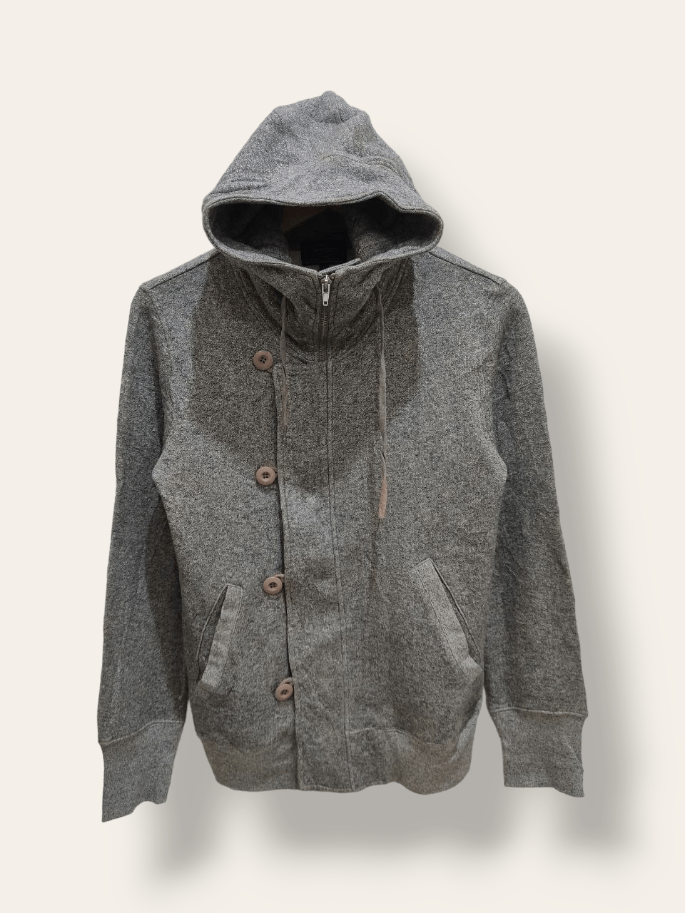 Archival Clothing - Japanese Brand Three Stones Throw Wool Hooded Jacket - 1