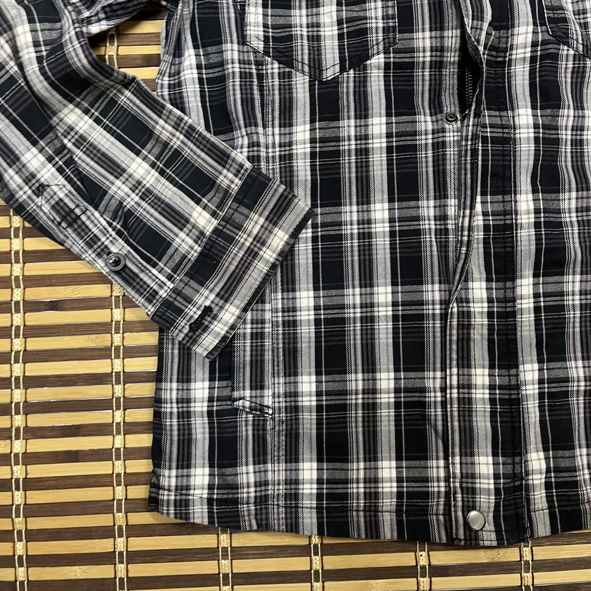Vintage - Male & Co Slim Fit Flannel Matsuda Shirt Zipper - 6