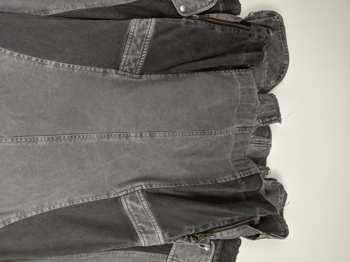 Denim Jacket - Vintage Distressed Punk Style Jacket Parka Outerwear - 6