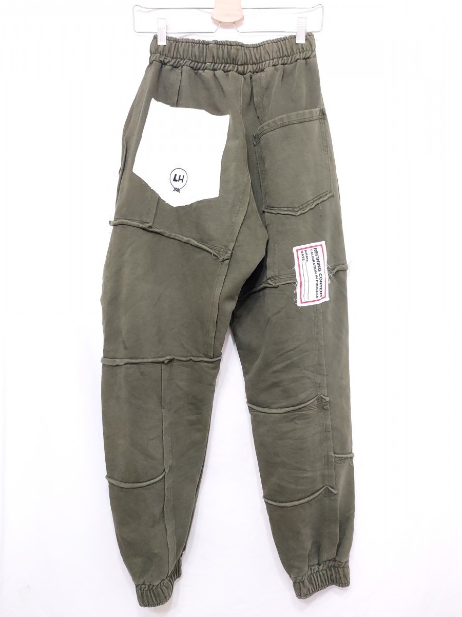 Liam Hodges - SS17 Patchwork Recobstructed Olive Joggers - 2