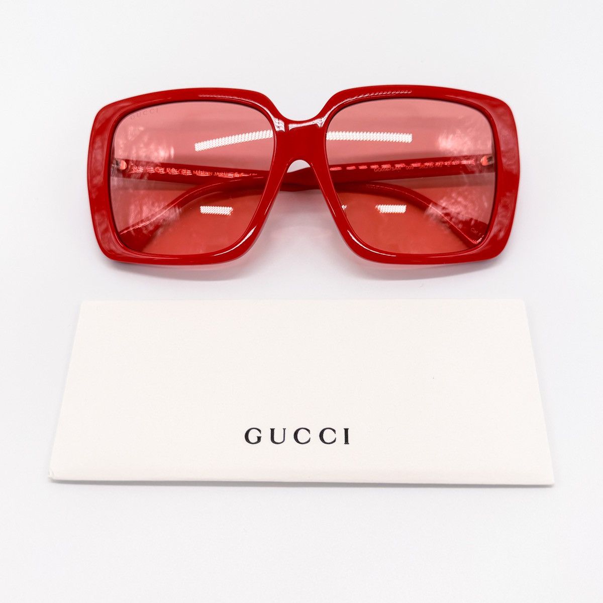 NEW GUCCI GG0567SAN 005 RED WOMEN SQUARE SUNGLASSES GUCCI - 11