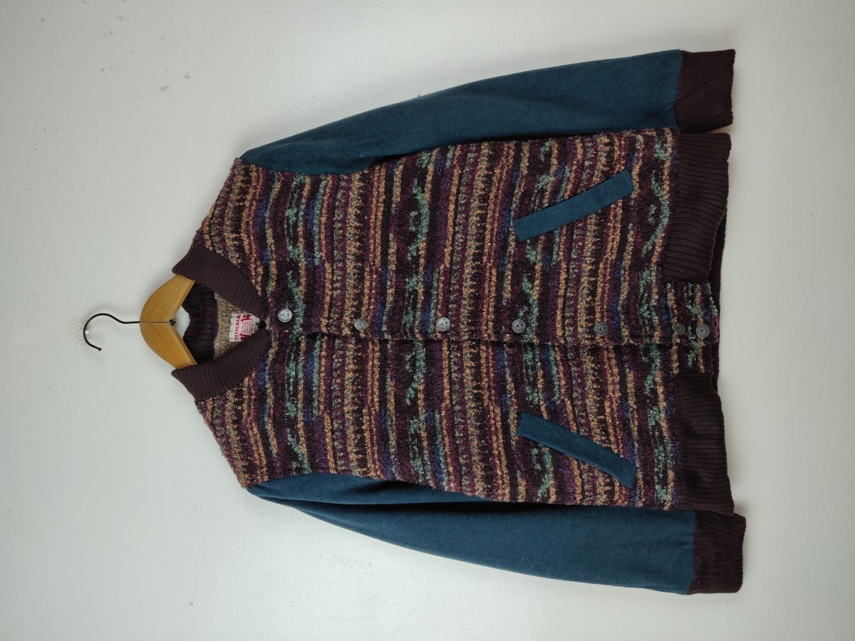Bomber Jacket - Vintage Titicaca Japan Knitwear - 2