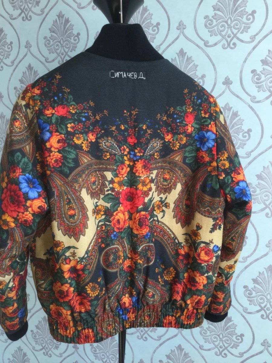 Denis Simachev - Awesome fullprinted wool bomber.Like Gucci or Saint Laurent - 3