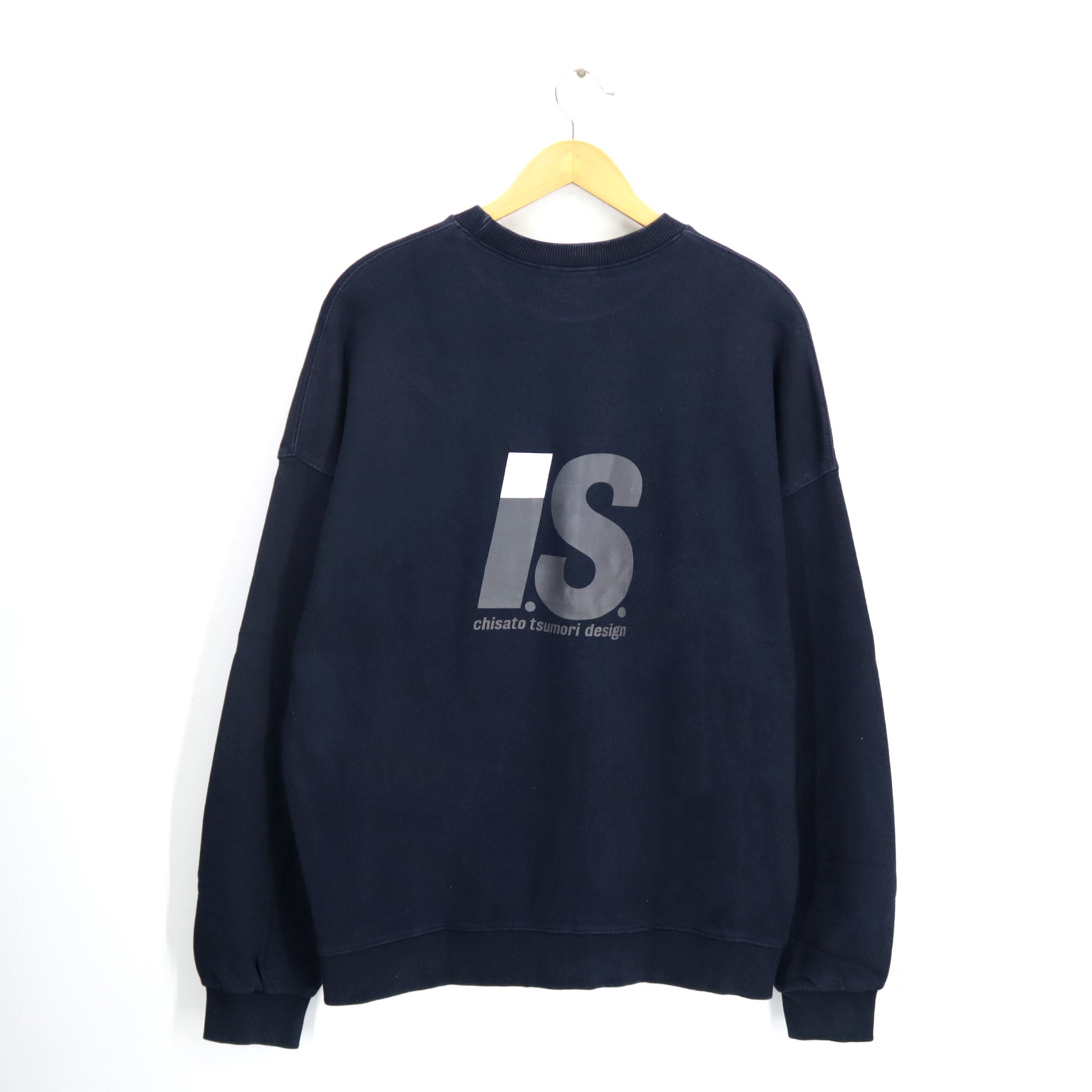 Vintage 90s ISSEY MIYAKE Big IS Logo Sweatshirt Crewneck Pullover Jumper Chisato Tsumori Design - 1