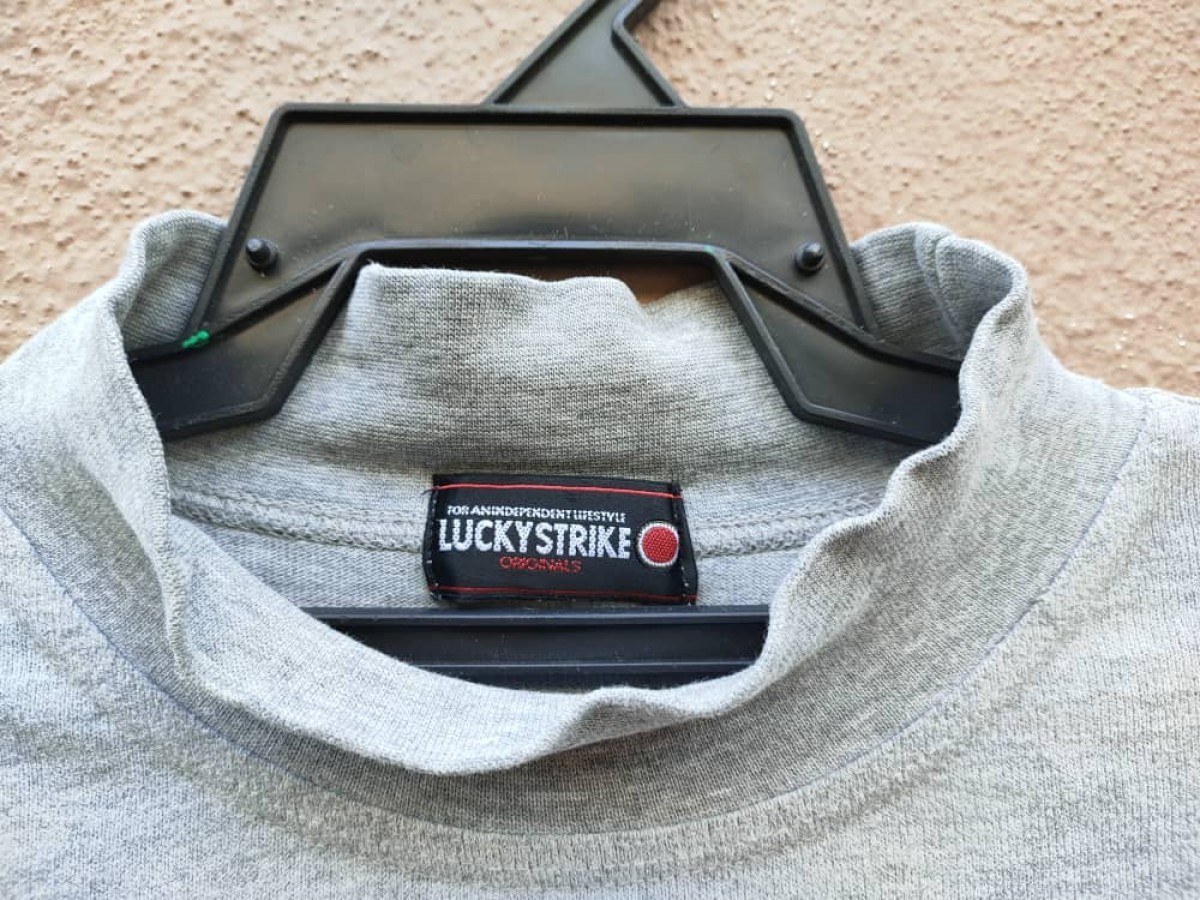 Racing - Vintage Lucky Strike Blanc Turtleneck Long Sleeve T - 2