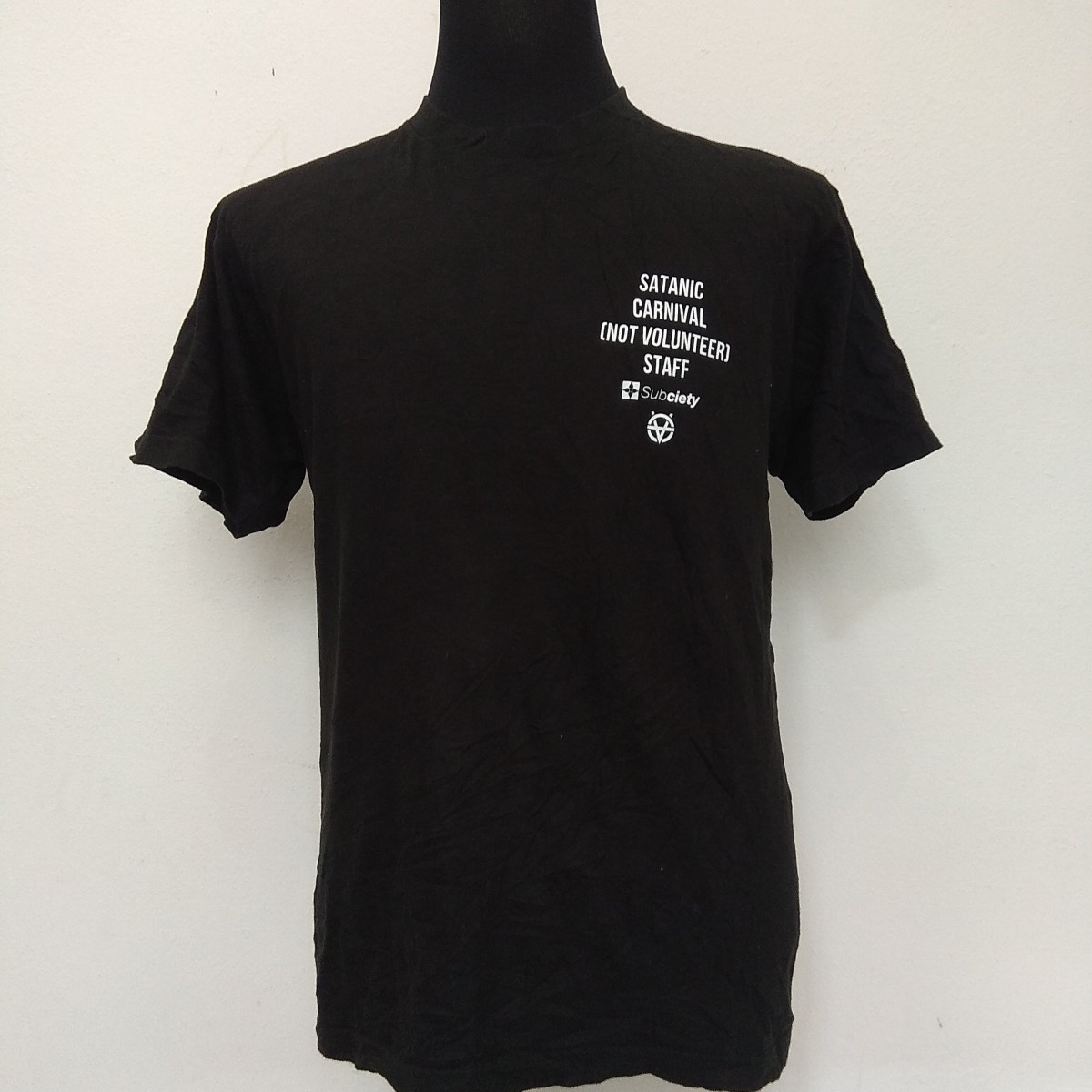 Japanese Brand - SUBCIETY Satanic Metal Punk Carnival Staff Japan Offwhite - 2