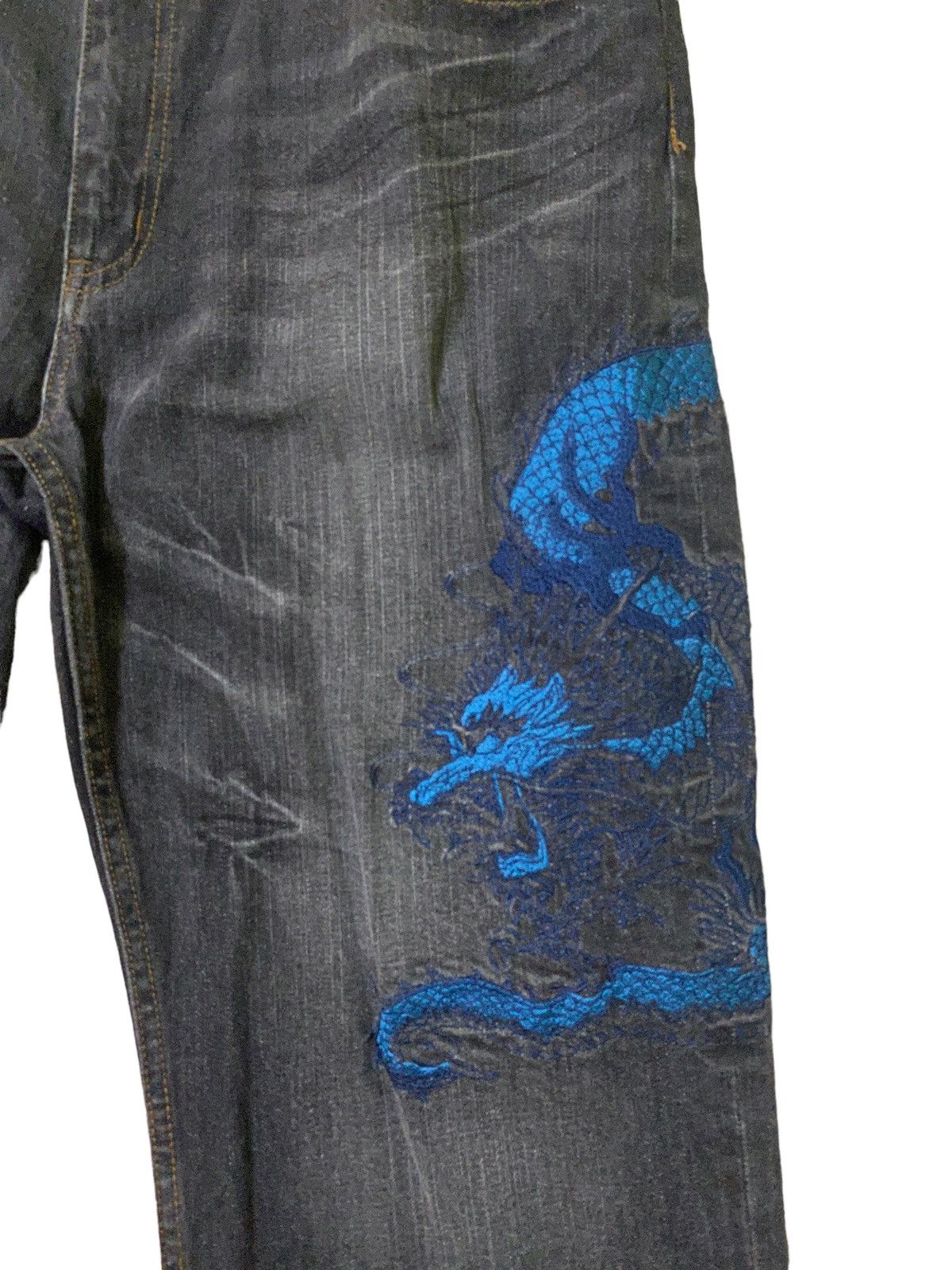 VINTAGE JAPAN TRADITIONAL DRAGON EMBROIDERY SUKAJAN DESIGN - 6