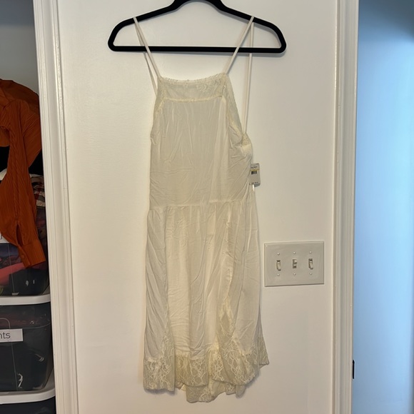 Free People Lace Insert Swing Slip Dress in Ivory - 2