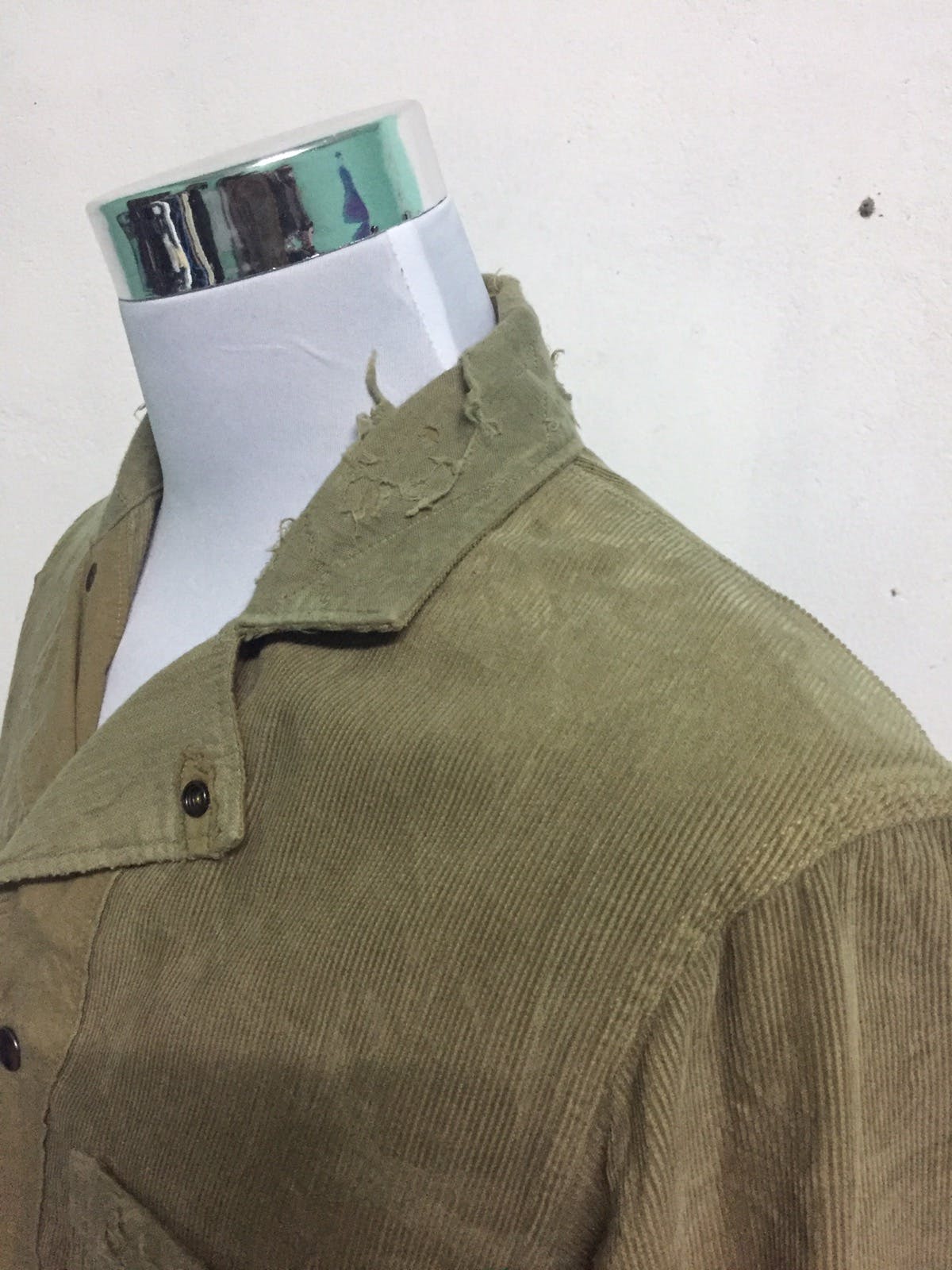 RAREST Kapital Corduroy Distress Long Jacket Military Style - 5