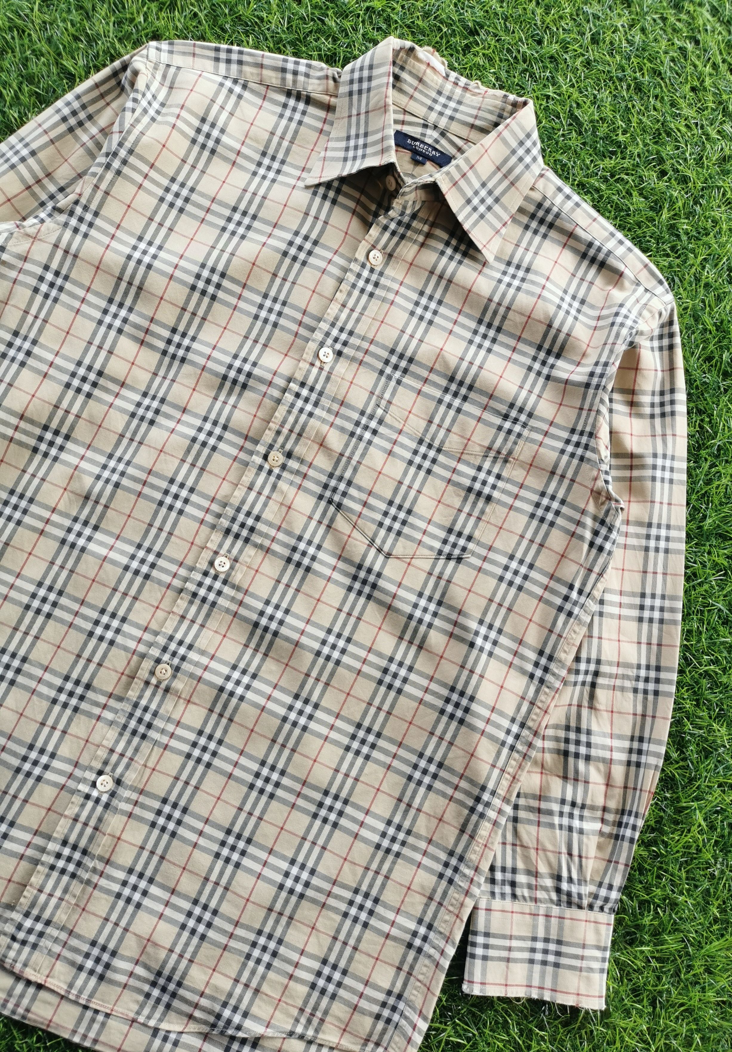 Burberry Check Long Sleeve Shirts - 5