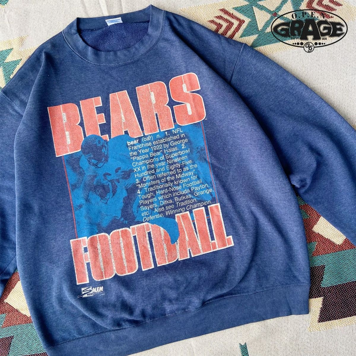 Archival Clothing - Sweatshirt Crewneck CHICAGO BEARS 90s - 9