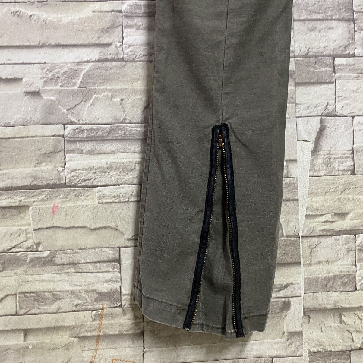 Japanese Brand ROSSO Cargo Flare Pants Zipper - 15