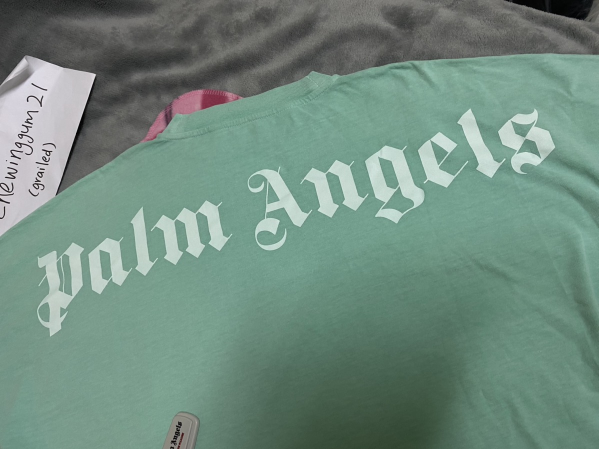 Palm Angels Logo Printed Crewneck Oversize Tee T-shirt - 2