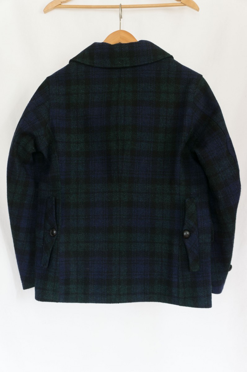 Blackwatch tartan tweed coat - 2