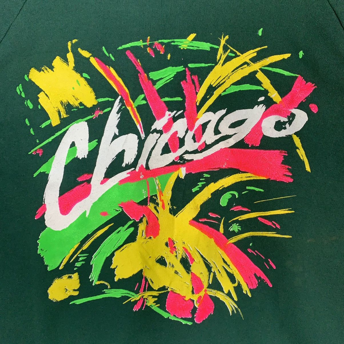 Vintage Chicago Big Print Sweatshirt Chicago Crewneck - 3