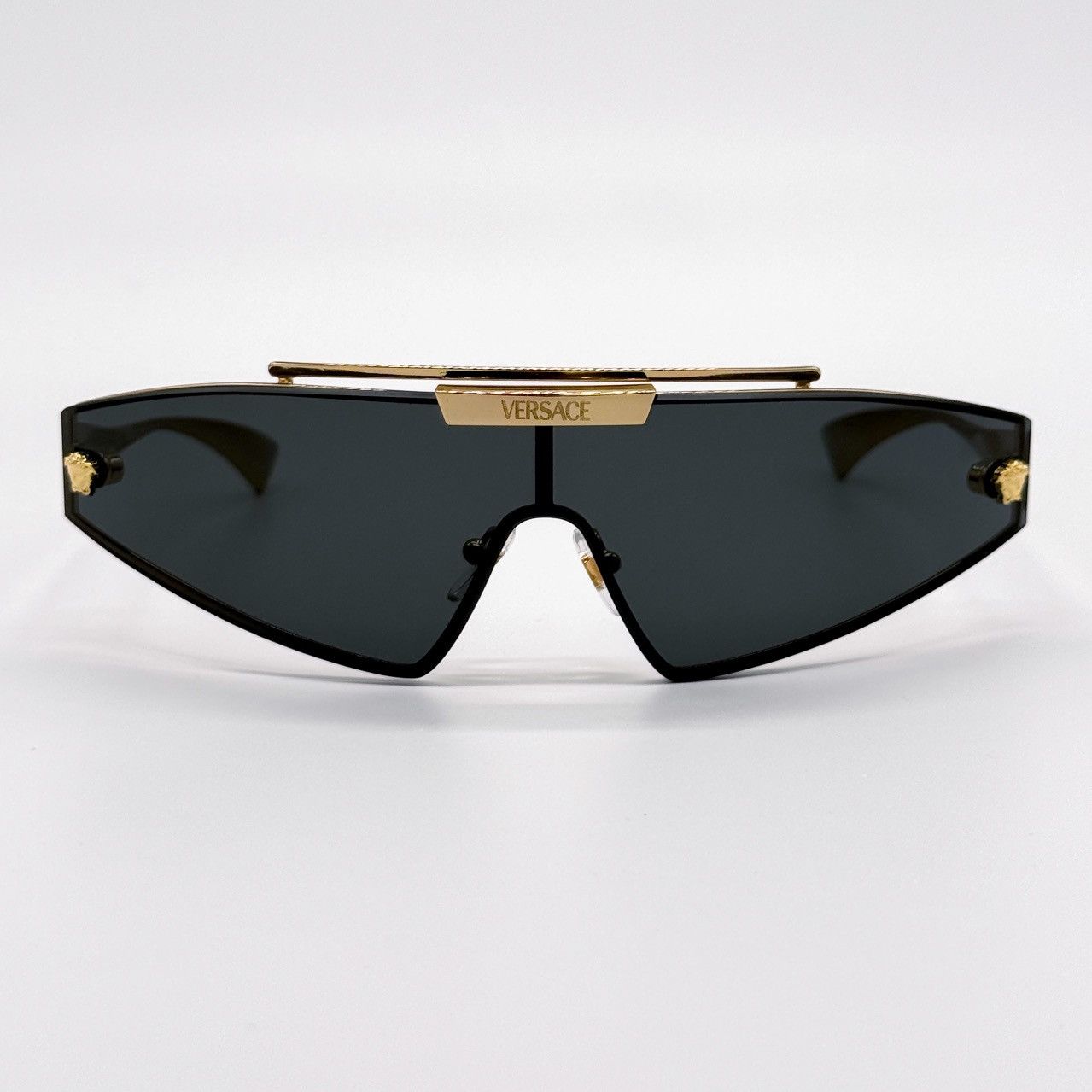 NEW VERSACE VE2265 1002/87 SHIELD MOD 2265 GOLD SUNGLASSES - 7