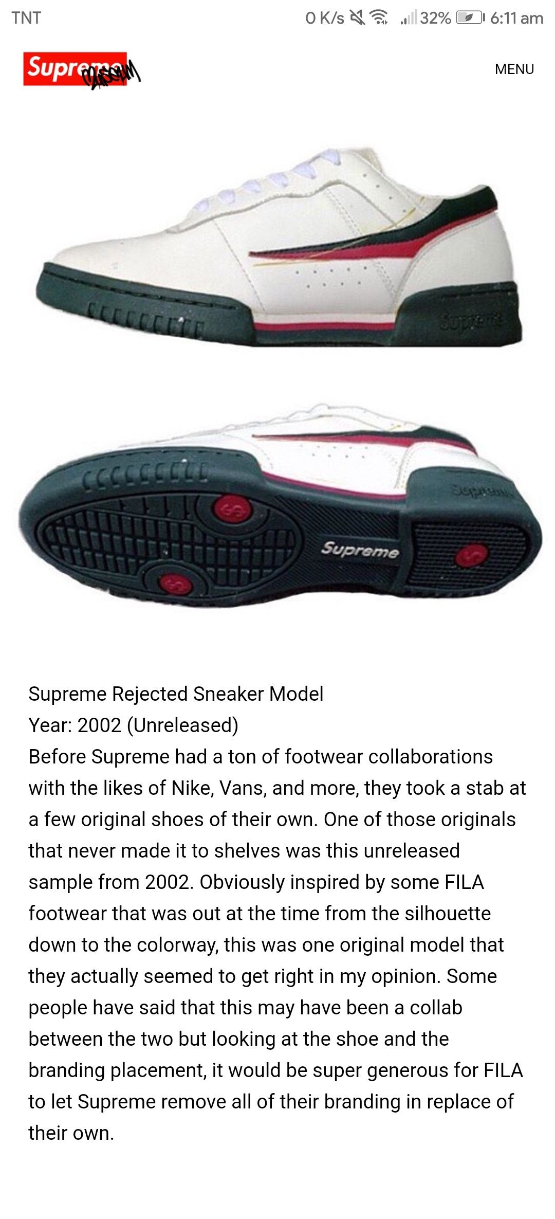 2002 Supreme Rejected Sneaker (Unreleased) - 10