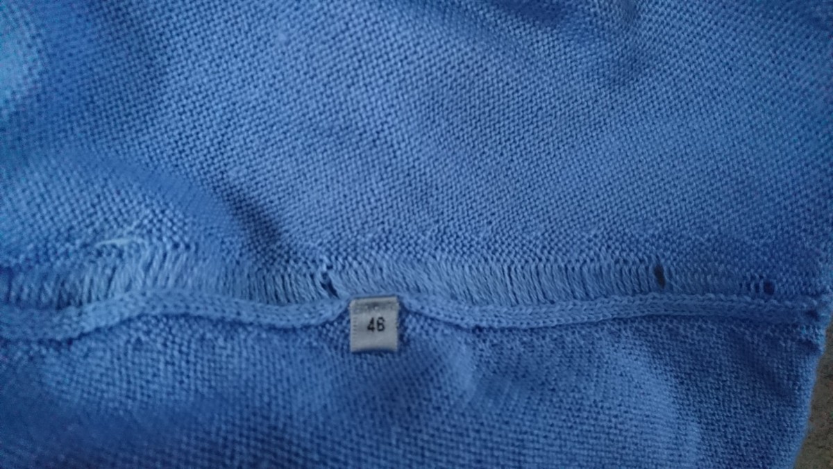 Rare Hedi Slimane Distressed Light Blue Sweater EU46 - 13