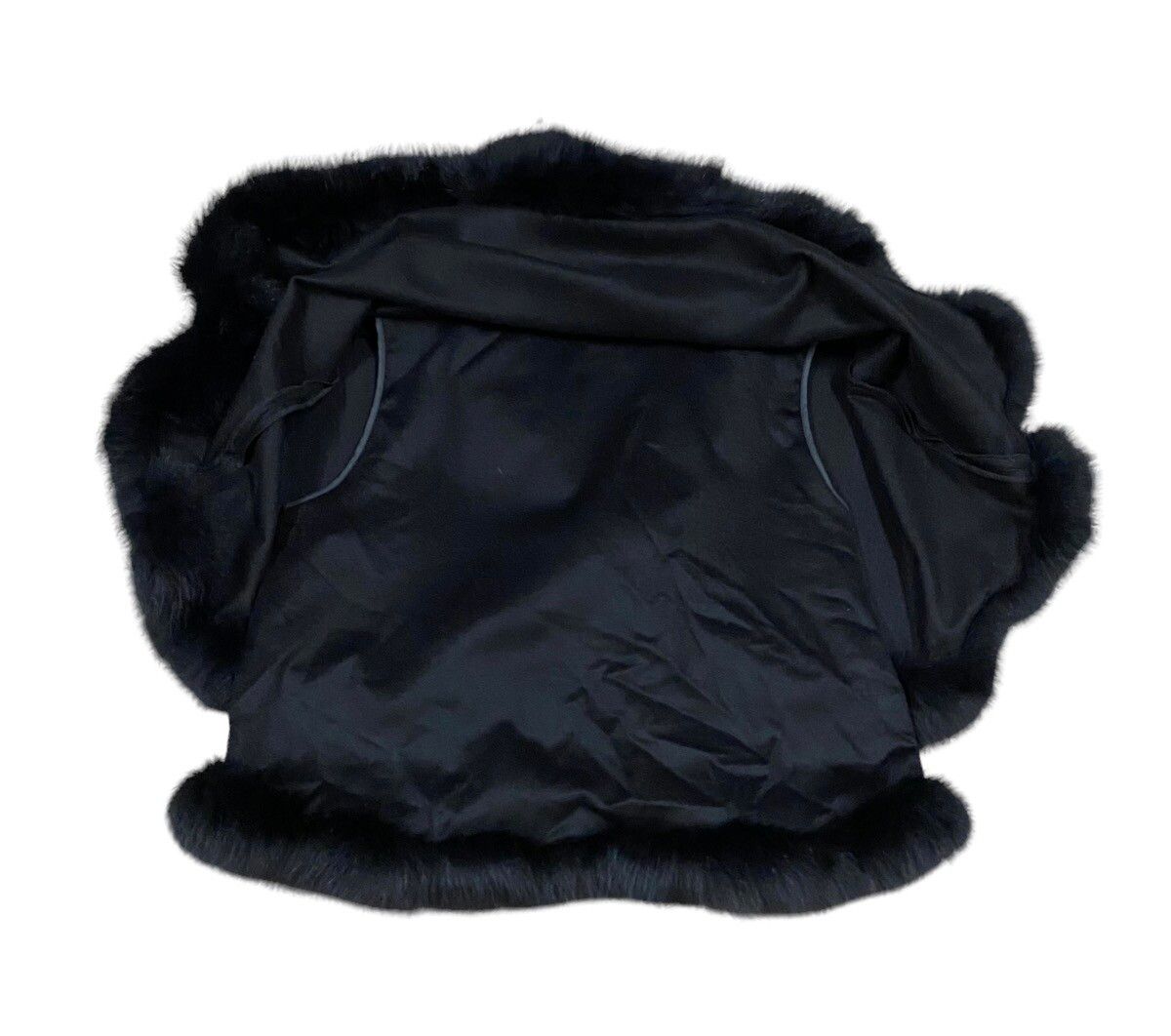 Vintage - Vtg🔥I’Hiver Cape With Fur Trim Black - 16