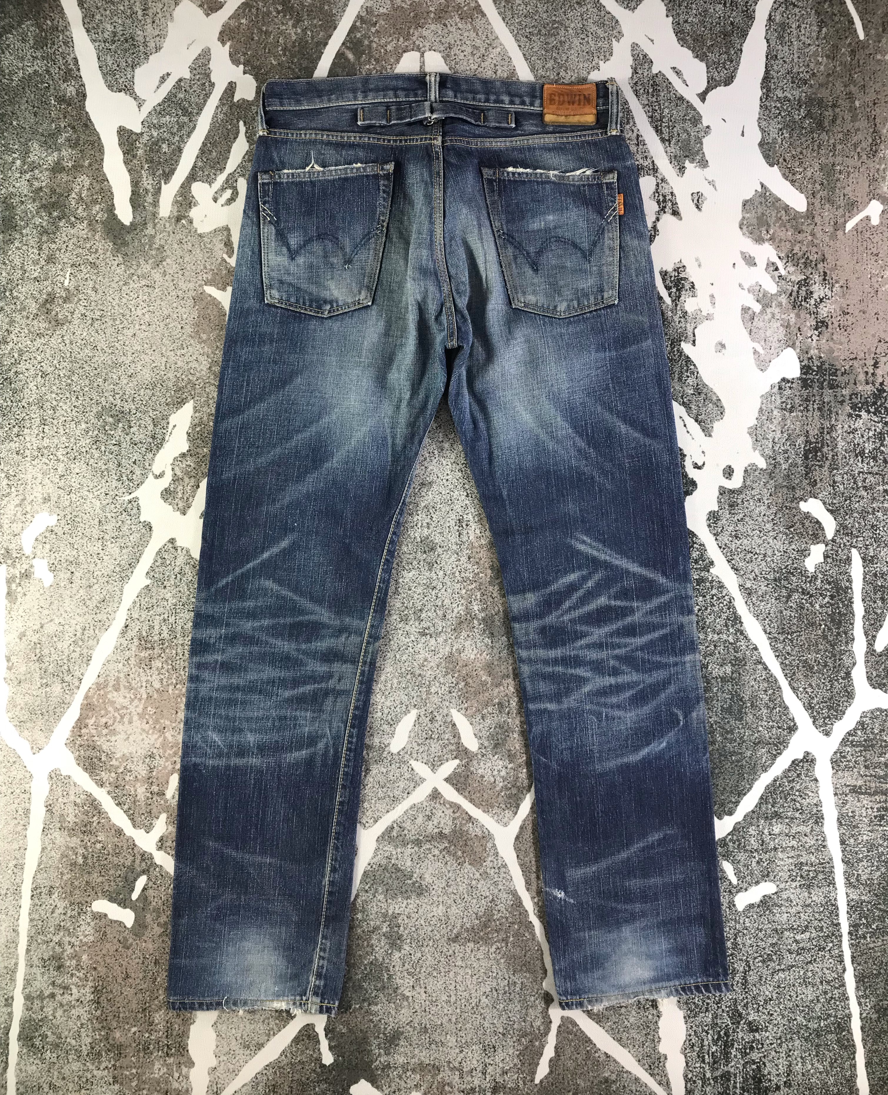 Edwin - Vintage Edwin Selvedge Jeans Faded Blue Denim KJ2287 - 2