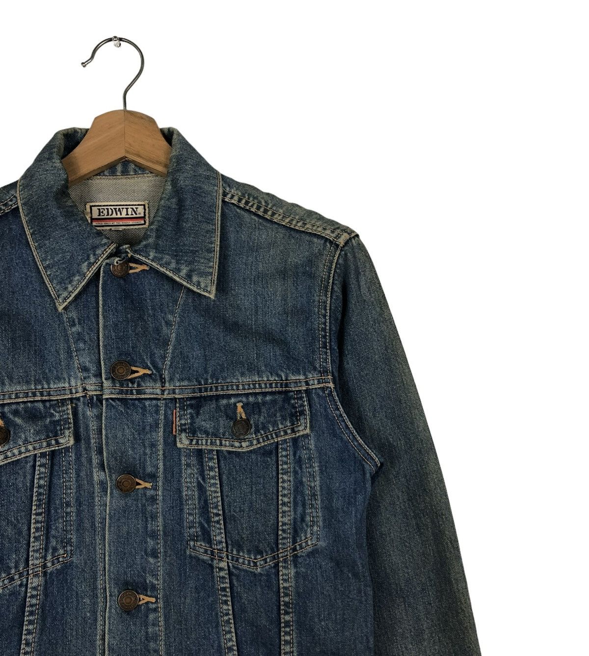 🔥VINTAGE CROPPED DENIM TRUCKER JACKET EDWI - 4