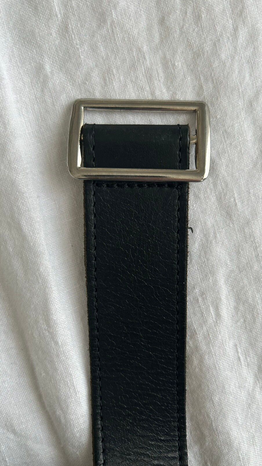 matte black . margiela . leather belt - 5