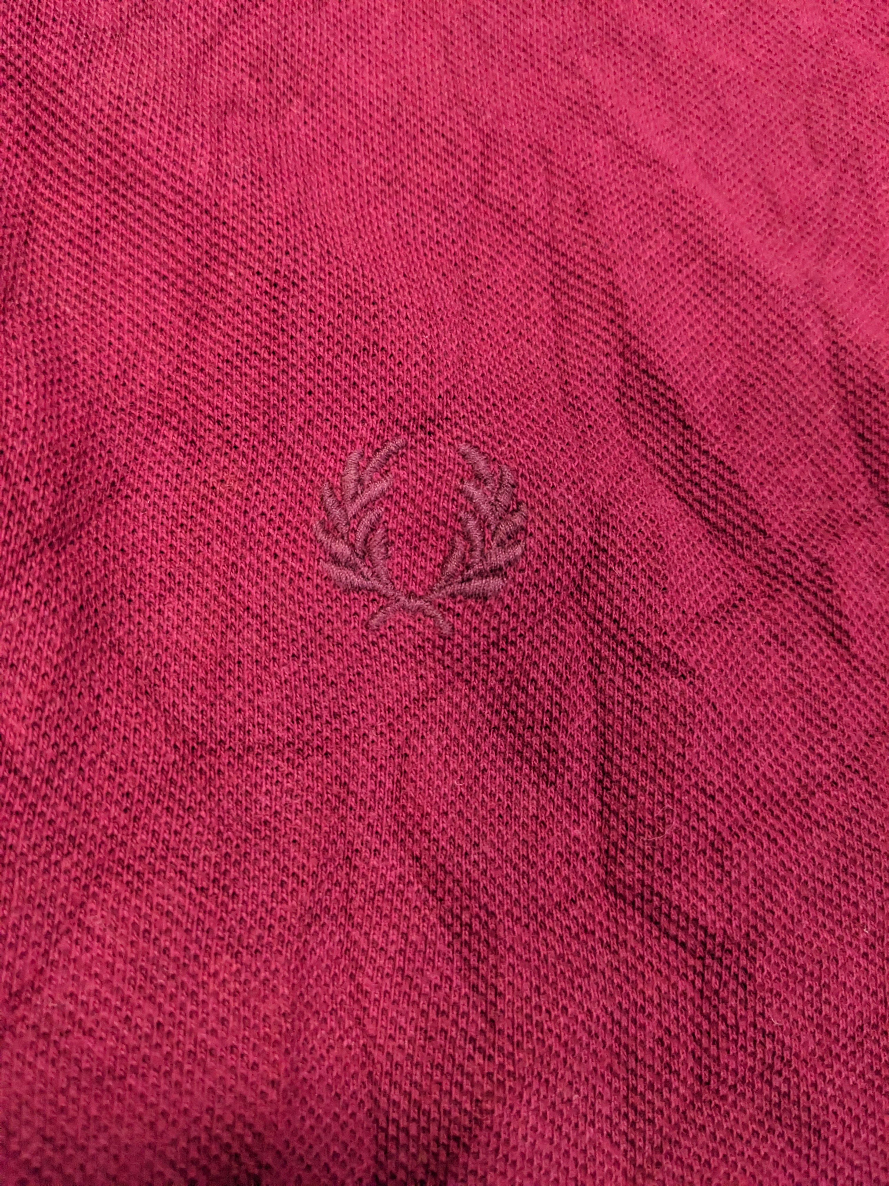 Vintage Fred Perry England Maroon Mens Polo Shirt - 5