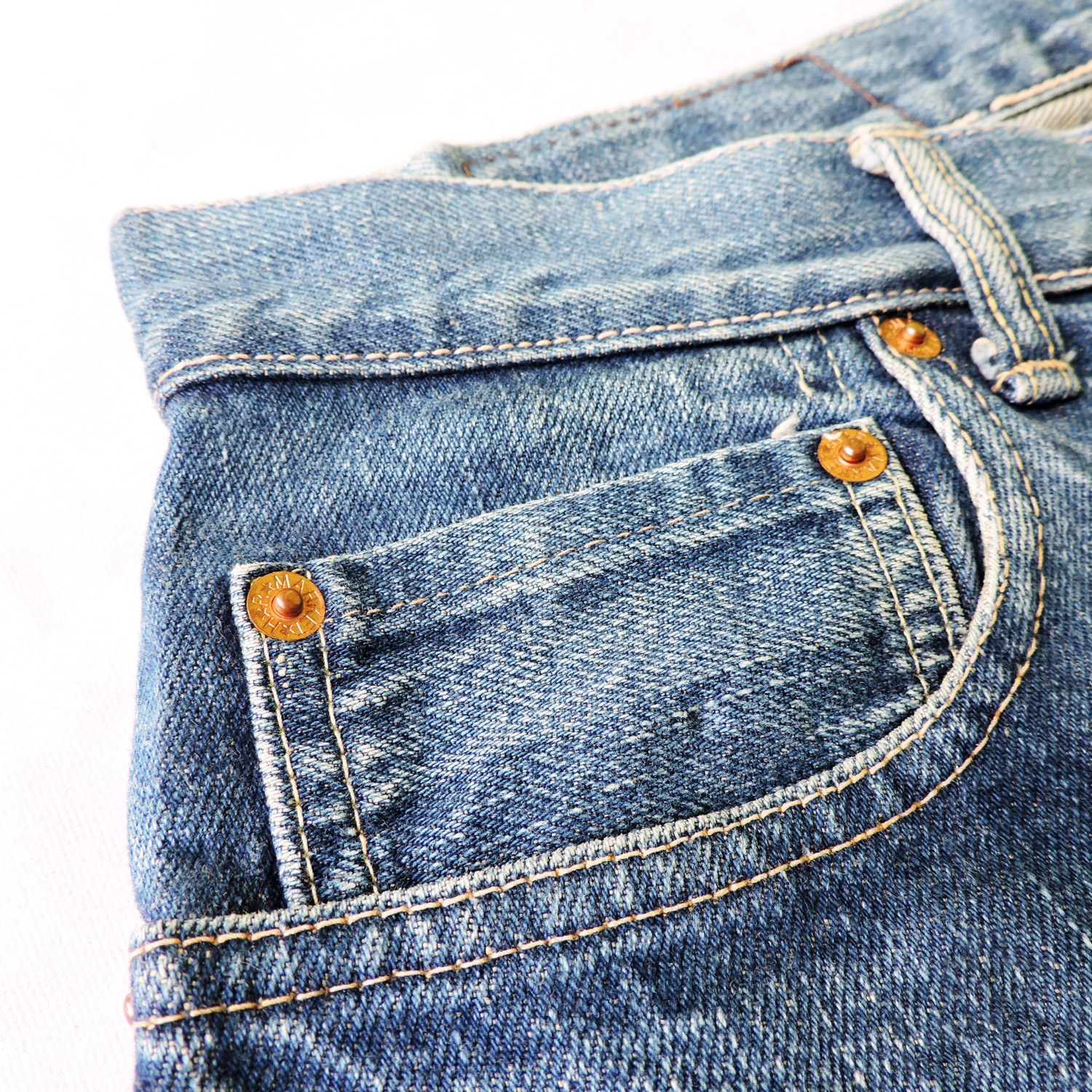 BLUE BLUE JAPAN INDIGO RED SELVEDGE DENIM LONG PANTS - 14