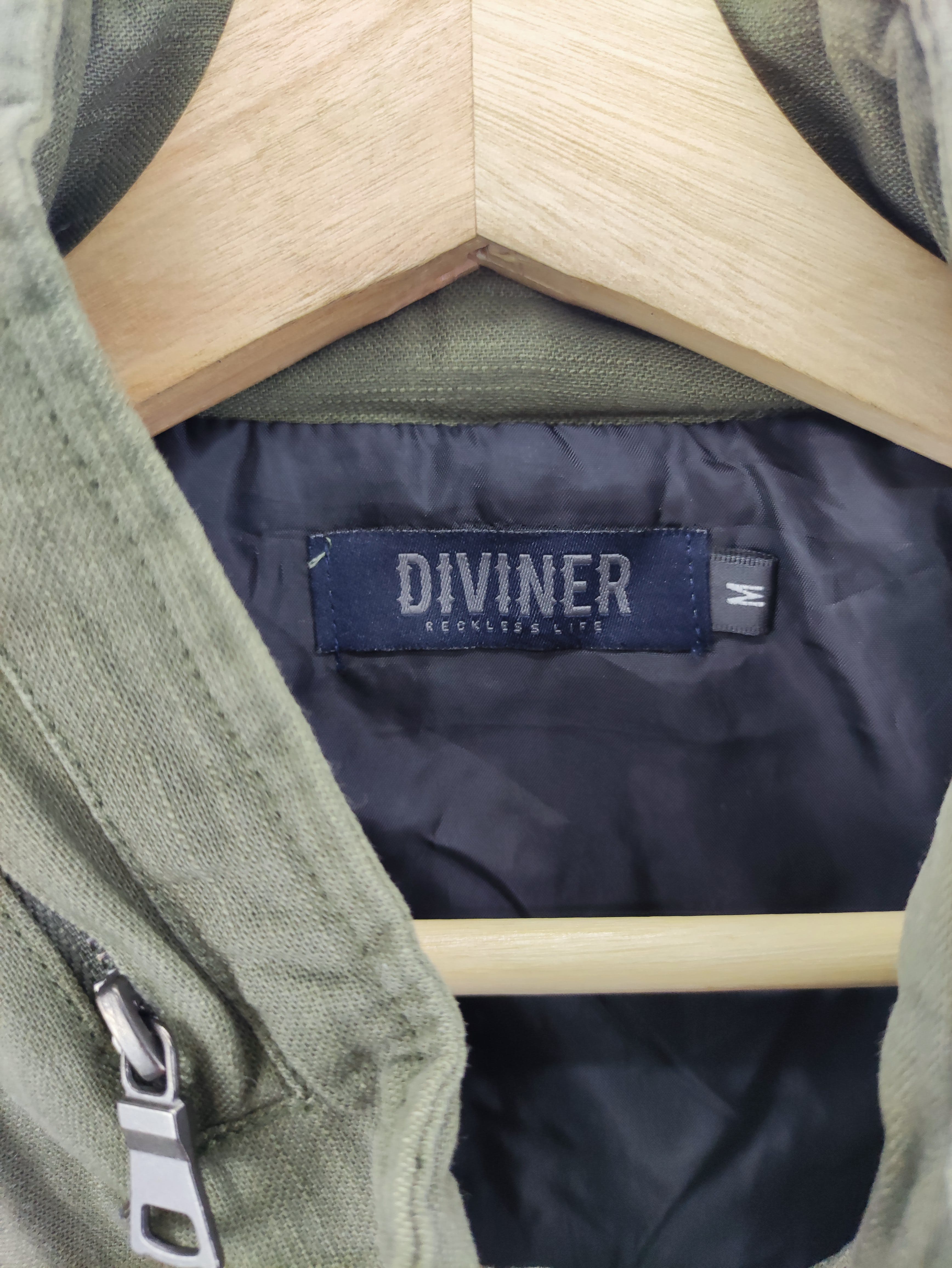 Vintage Jacket Military Zipper By Diviner - 5
