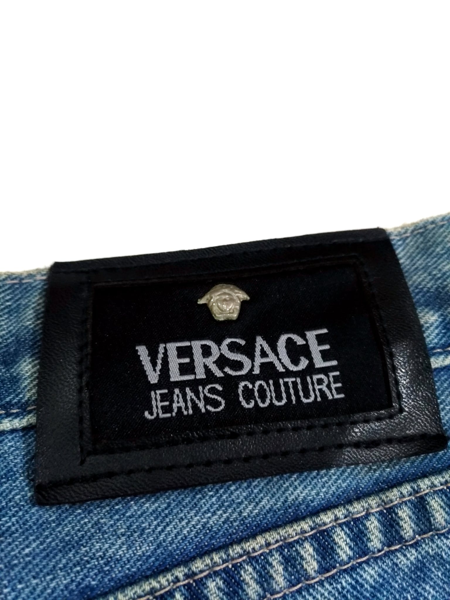 RARE!VTG 90s VERSACE JEANS COUTURE MADE IN ITALY BLUE DENIM - 5