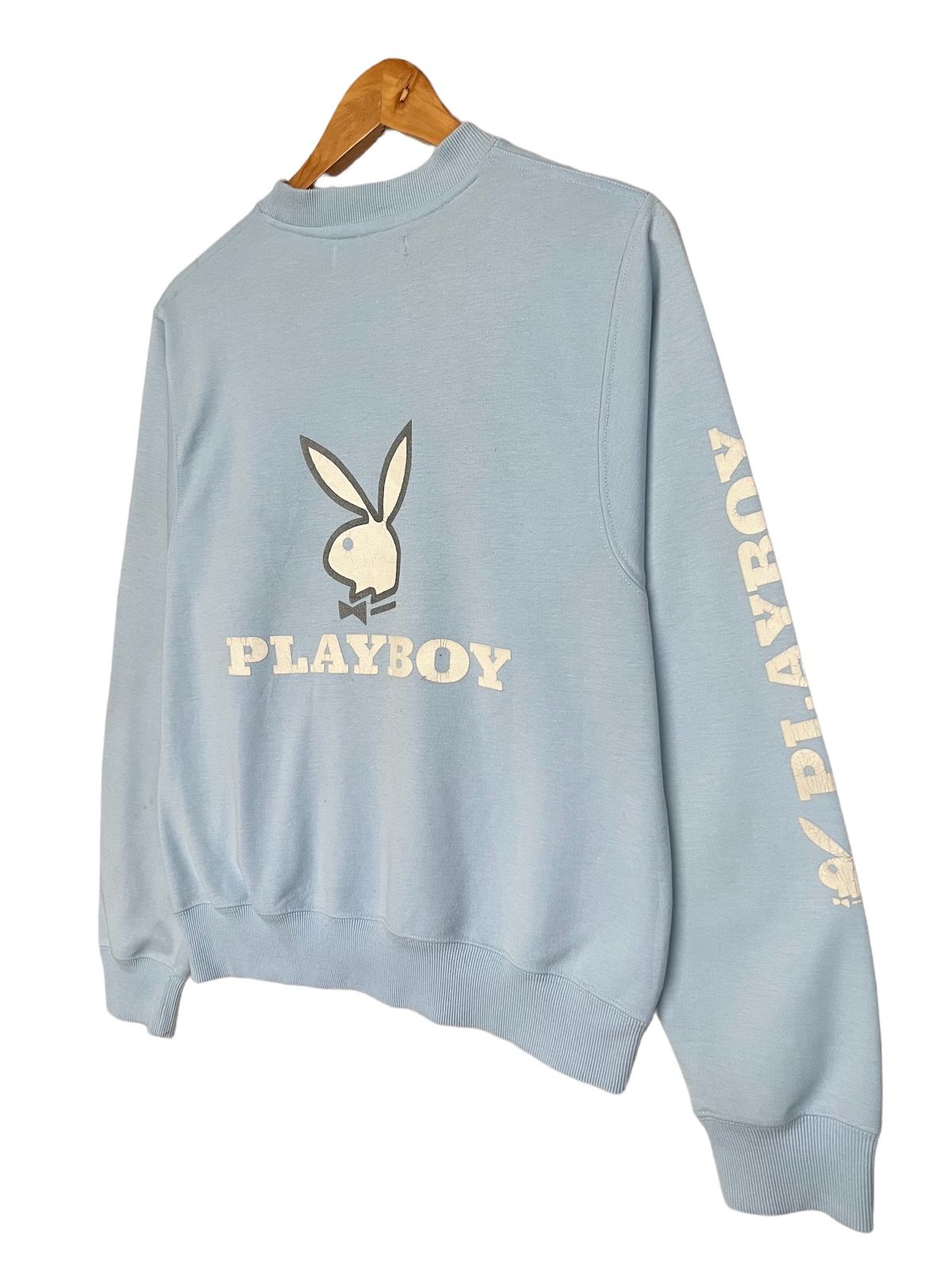 Vintage Playboy Sweatshirt Baby Blue Sweatshirt - 4
