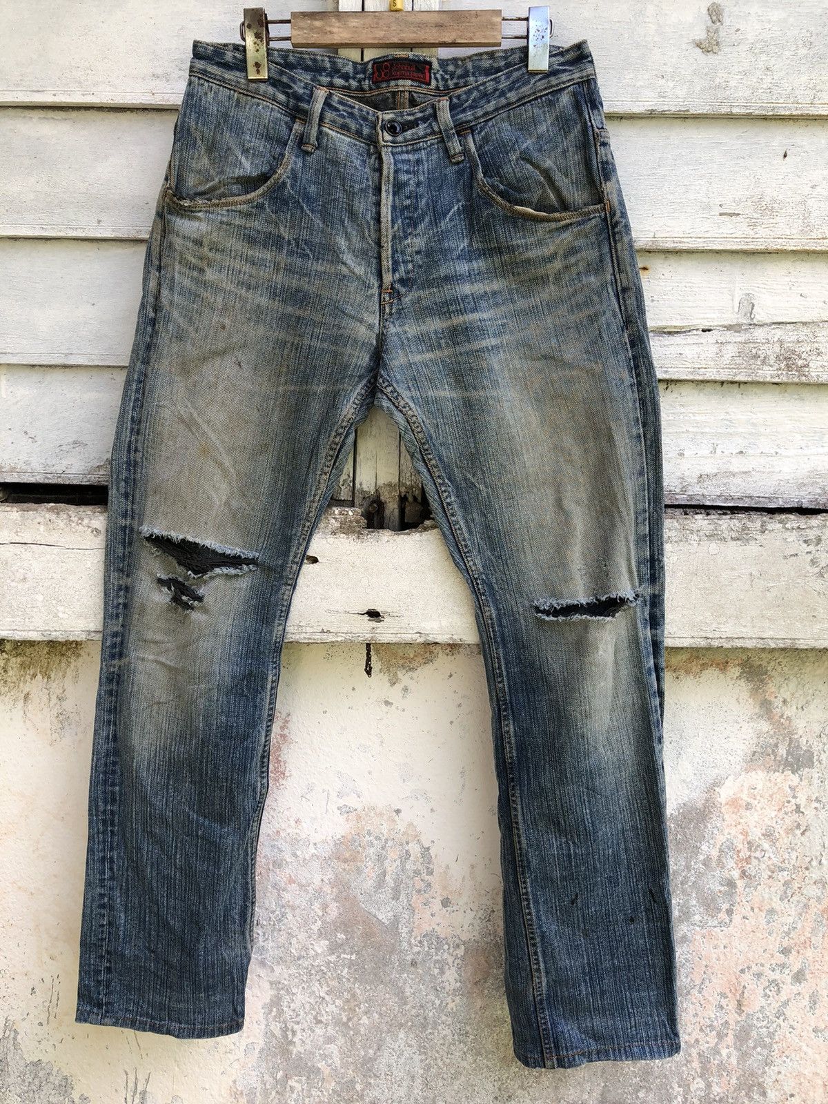 Vintage John Bull Kojima Distressed Knee Ripped Jean - 3