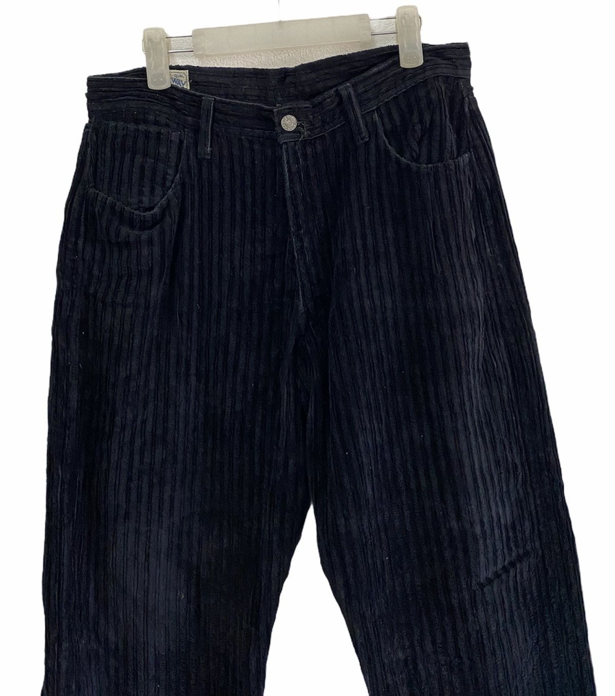 Indigo - Blue Way Japan Corduroy Baggy Crop Pants - 4