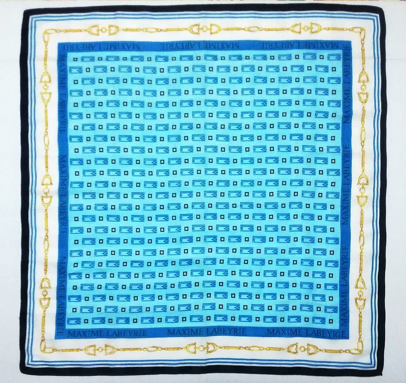 Luxury - Maxime Labeyril Paris Blue Bandana Handkerchief - 8