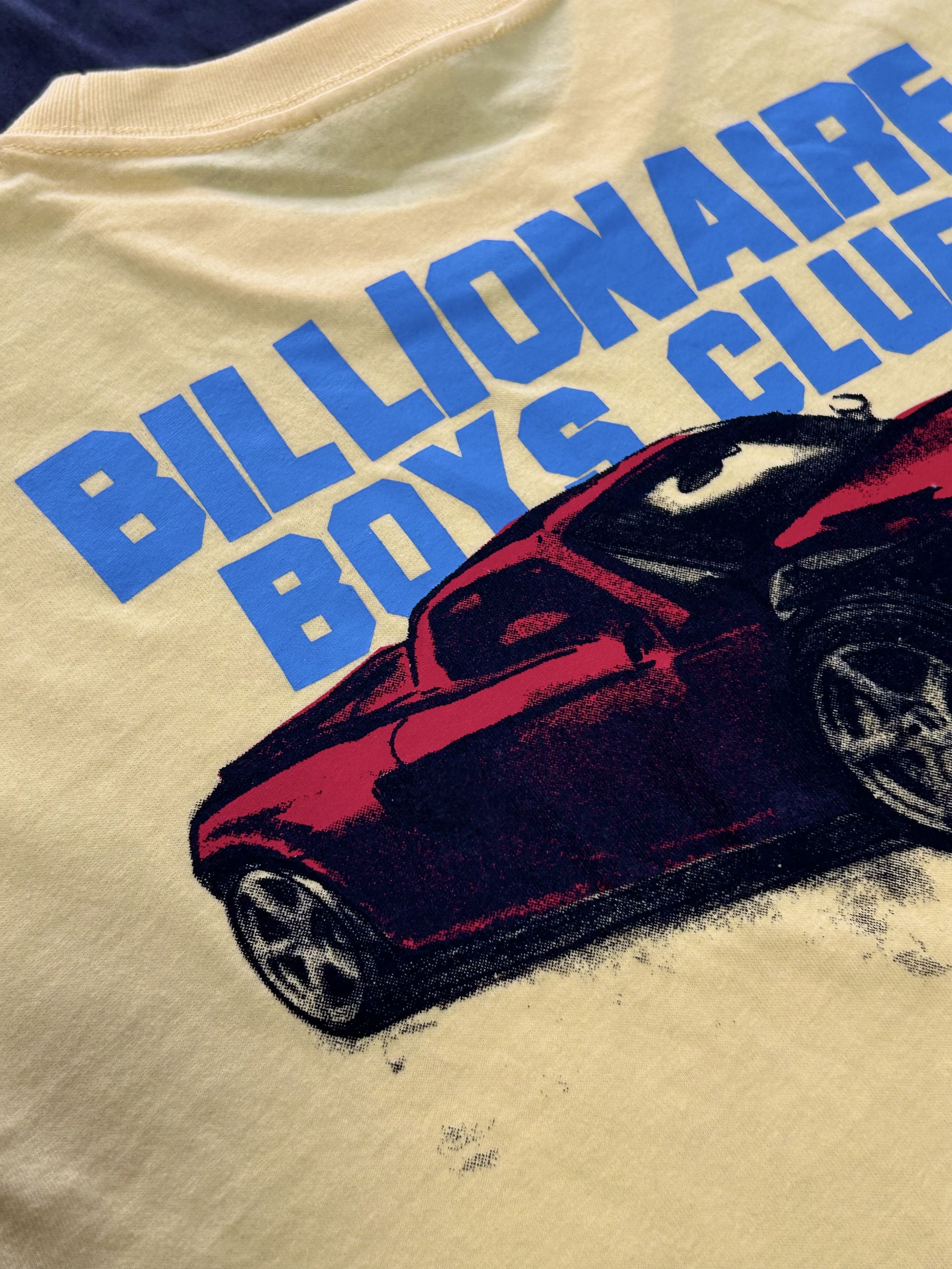 Rare Billionaire Boys Club BBC Supercar T-shirt Yellow Large - 2