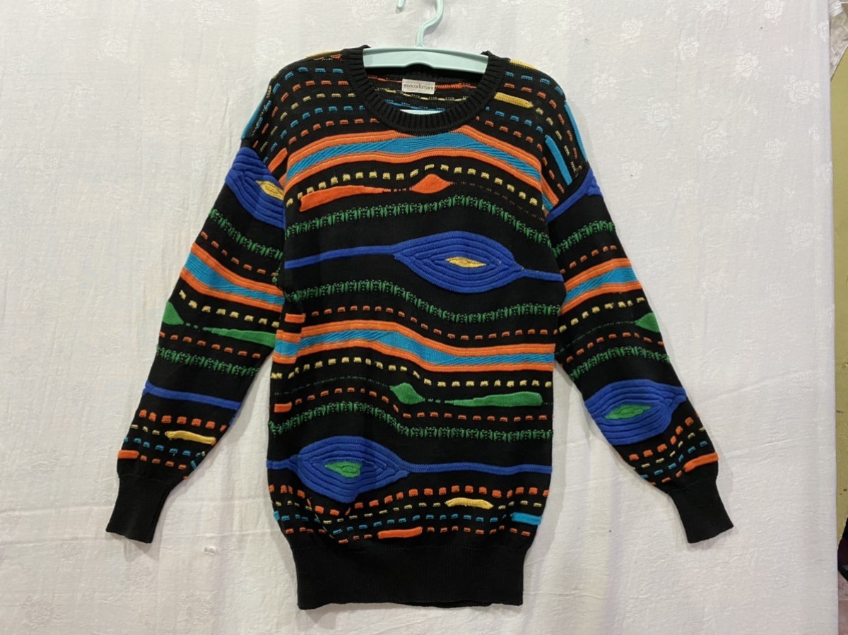 Japanese Brand - Enricodomani Colourful Knitted Pattern Sweater Pullover - 1