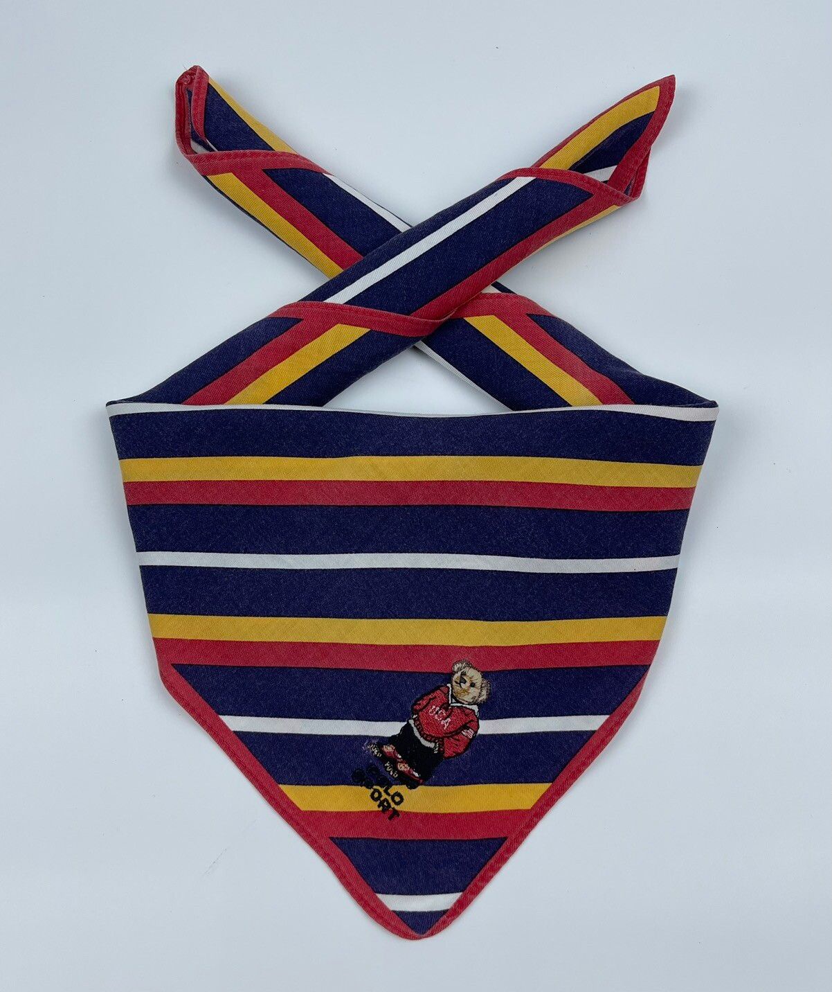 vintage polo sport bandana handkerchief neckerchief scarf - 1