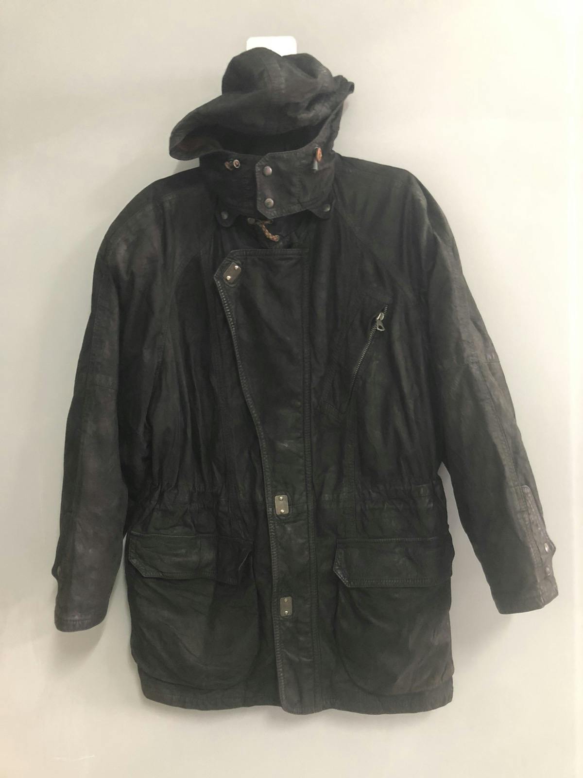 🔥1of1 ERMENEGILDO ZEGNA Pelle Leather Jacket Hoodie Italy - 1