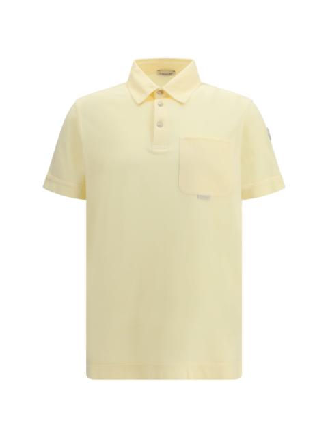 Moncler Moncler Cotton Piqué Polo Shirt Pastel Yellow