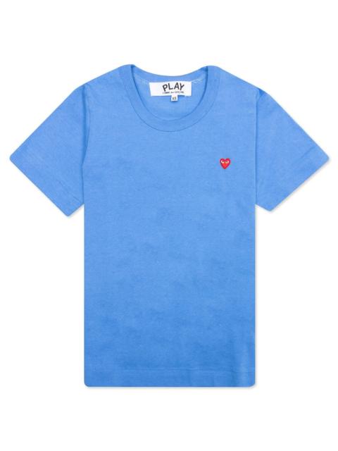 Comme des Garçons PLAY WOMEN'S SMALL HEART T-SHIRT - BLUE