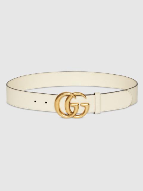 GUCCI Leather belt with Double G buckle