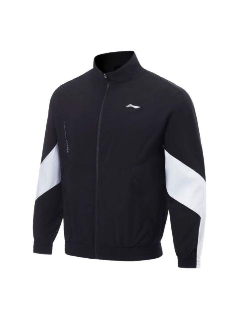 Li-Ning Li-Ning Logo Color Block Training Waterproof Jacket 'Black White' AFDT385-6